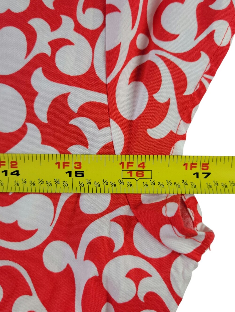 Boden Midi Shirt Dress Size 6 Coral White Full Front Hidden Buttons Pockets - Picture 11 of 12